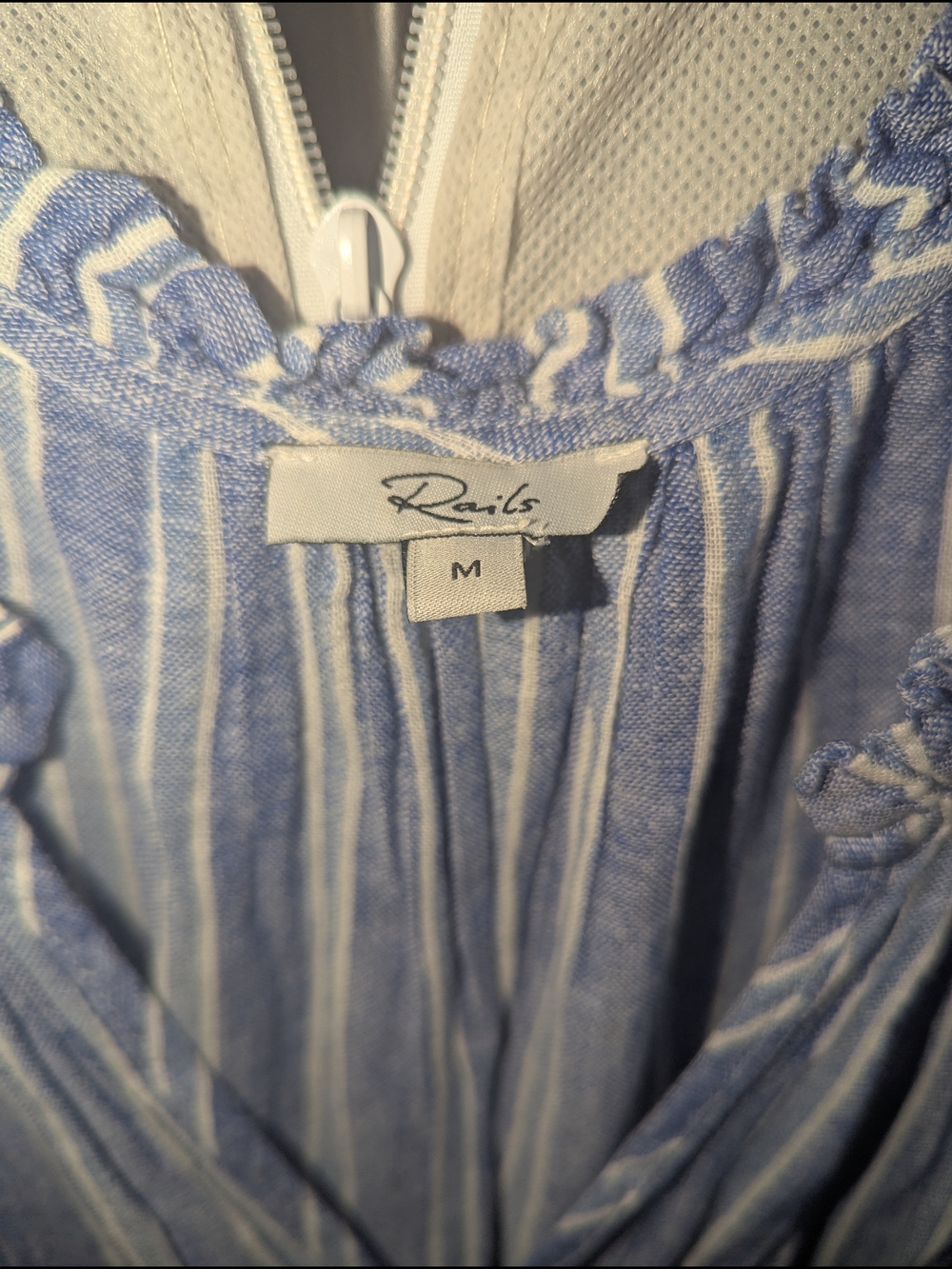 Rails Blue and White Striped Sleeveless Tie-Waist Dress - Picture 3 of 4
